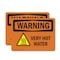 Signmission Hot Surface Sign, 5 in H x 7 in W, Vinyl Decal, Very Hot Water With Symbol OS-2PACK-WS-D-57-L-12449 - alternate 1